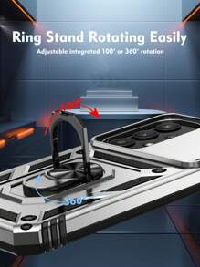 New Phone Case With 360° Rotatable Kickstand, 2-In-1 Rugged Shockproof Phone Case + Integrated Stand, High-Quality Craftsmanship, Compatible With Iphone 11/12/13/14/15 Pro Max, A14/A24/34/35/54/55 S23/24 S22U, OPPO, VIVO, Redmi Note 11/12 Pro
