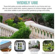 2/5/10入組塑料鳥類防撞條，防貓防鴿用的室外防松鼠園林柵欄防鳥釘