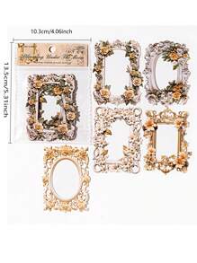 10 Folhas De Papel De Artesanato Em Scrapbooking Perfurado Em 3d Com Moldura De Flores Para Decoração Vintage