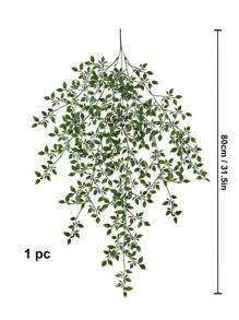 1pc Artificial Hanging Plants 31.5'' Faux Wall Hanging Vine Fake Leaves Decoration For Indoors & Outdoors Living Room Kitchen Balcony Garden Bedroom Farmhouse, Valentine Day, Gift Gifts Birthday Graduation