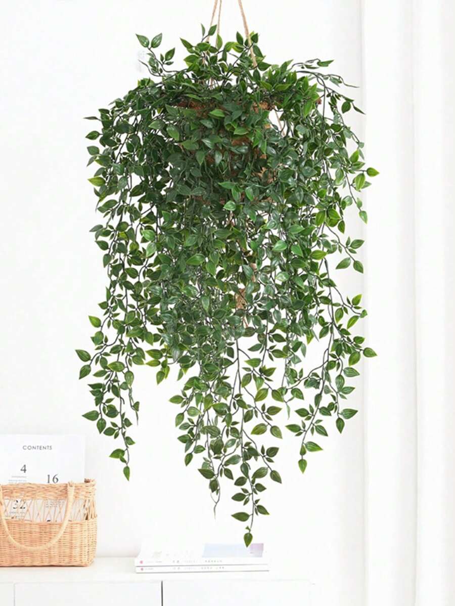1pc Artificial Hanging Plants 31.5'' Faux Wall Hanging Vine Fake Leaves Decoration For Indoors & Outdoors Living Room Kitchen Balcony Garden Bedroom Farmhouse, Valentine Day, Gift Gifts Birthday Graduation