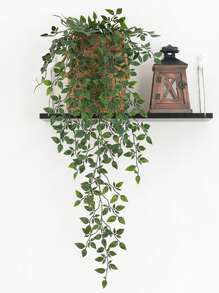 1pc Artificial Hanging Plants 31.5'' Faux Wall Hanging Vine Fake Leaves Decoration For Indoors & Outdoors Living Room Kitchen Balcony Garden Bedroom Farmhouse, Valentine Day, Gift Gifts Birthday Graduation
