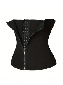 1 件女士腰部训练器、压缩运动塑身衣、腰部修剪带、桑拿腰带、健身腰部训练器、腹部训练器、塑身衣、腰部和腹部锻炼、压缩胸部包裹腰带、女士前钩网腹部控制带、男女通用腰带、送给朋友的绝佳礼物 - 黑色 - 查看 4