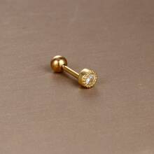 1 Stück/3 Stücke Ohrclip Ohrringe, Titanum Edelstahl Stiel mit Kupfer mikro-eingelassenen Zirkonia Männer Schraubkugel, Frauen Blume, Herz, Träne, Kreis, Krone, Kreuz, Stern, Mond Ohrringe, Schmuckgeschenk zum Lehrertag, Muttertag