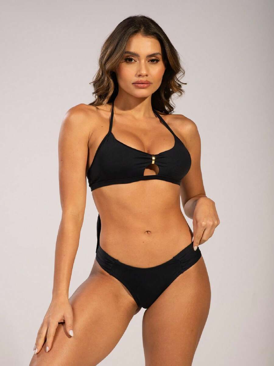 Women Bikini Sets - 黑色 - 查看 1