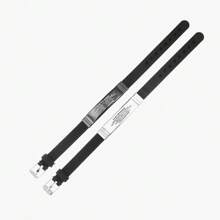 1pc Fashionable To My Grandson Stainless Steel Silicone Bangle Bracelet For Men - Silver - View 5