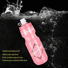 1pc Cycling Water Bottle, Sports Bottle For Mountain Bike With Dust-Proof Cover, Pc Plastic Material - White - View 5