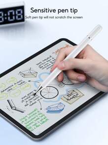 Mới 3 trong 1 Kim loại Điện dung Màn hình cảm ứng Bút Stylus , Thích hợp Đối với Video , Văn phòng Làm việc , Vẽ , Điện thoại thông minh , Viên thuốc - trắng - Xem 5