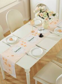 1pc Decoration Table Runner With Digital Printing Design For Party, Gathering, And Home Dining Table - Multicolor - View 3