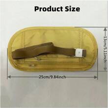 1入戶外運動腰包,防水＆防盜隱藏式跑步腰包多功能超薄旅行手機袋 - 卡其色 - 查看 2