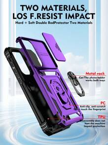 New Military-Grade Dual-Layer 360° Rotating Phone Case + Integrated Stand, Compatible With IPhone 11/12/13/14/15 Pro Max, Compatible With Samsung A14/A24/A34/A35/A54/A55, S23/S24, S22 Ultra, Compatible With OPPO, Compatible With VIVO, Compatible With Redmi Note 11/12 Pro, Premium Quality Craftsmanship