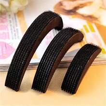 3pcs/Set DIY Fashion Heightening Puff Bangs Hair Pad Punta Clip Beehive Hairpin Hair Styling Tools Hair Maker Clip Black, Hair Volume Increase Puff Sponge Pad Bump Up Insert Base DIY Updo Styling Women Hair Accessories