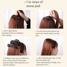 3pcs/Set DIY Fashion Heightening Puff Bangs Hair Pad Punta Clip Beehive Hairpin Hair Styling Tools Hair Maker Clip Black, Hair Volume Increase Puff Sponge Pad Bump Up Insert Base DIY Updo Styling Women Hair Accessories