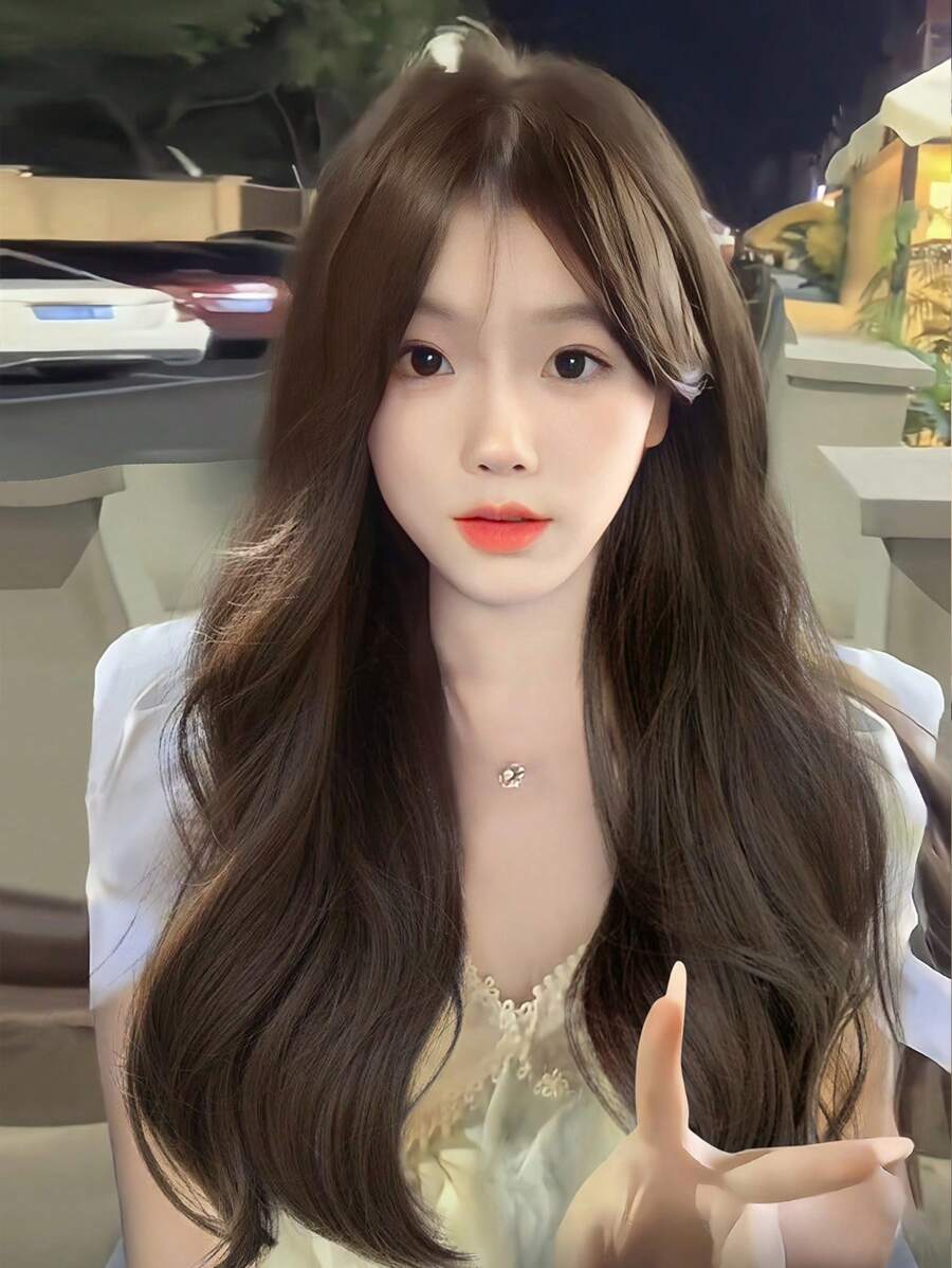 Tóc giả Của phụ nữ Dài Tóc Bốn Tự nhiên Giường đôi Đầu Che phủ Mô phỏng Tóc Dài Tóc xoăn Nữ thần Không khí Giường đôi Áo Tóc giả Che phủ