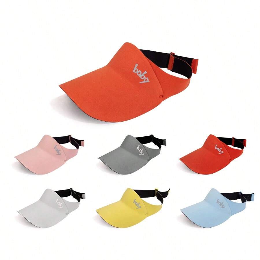 Children's Sport Sun Hat, Shield Face, Against Sun, Wind, Suitable In And Outdoor Activities Adjustable And Elastic Headbands - Yellow - View 1