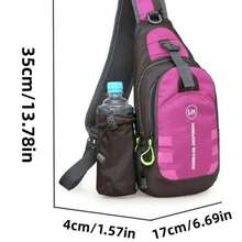Crossbody Chest Pack Backpack Travel Bike Gym Daypack For Women Men - Hot Pink - View 4