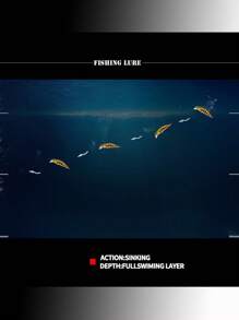 1入組5.5cm/5g仿魚形沉降振動釣餌，適用於淡水釣魚 - C - 查看 3