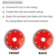 Turbo Diamond Saw Blade Granite Marble Cutting Disc Porcelain Tile Ceramic Blades105/115/125mm For Angle Grinder Diamond Saw - Silver - View 4