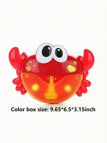 1 Box Of Crab-Shaped Bubble Maker Water Toy, Suitable For Teenagers To Play In Bathtub While Bathing - Red - View 10