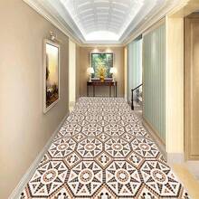 10入組 Pop 風格 Pvc 地磚貼紙,耐水,防滑和防污,適用於入口,客廳,廚房,浴室,地板和牆磁磚 - 彩色 - 查看 3