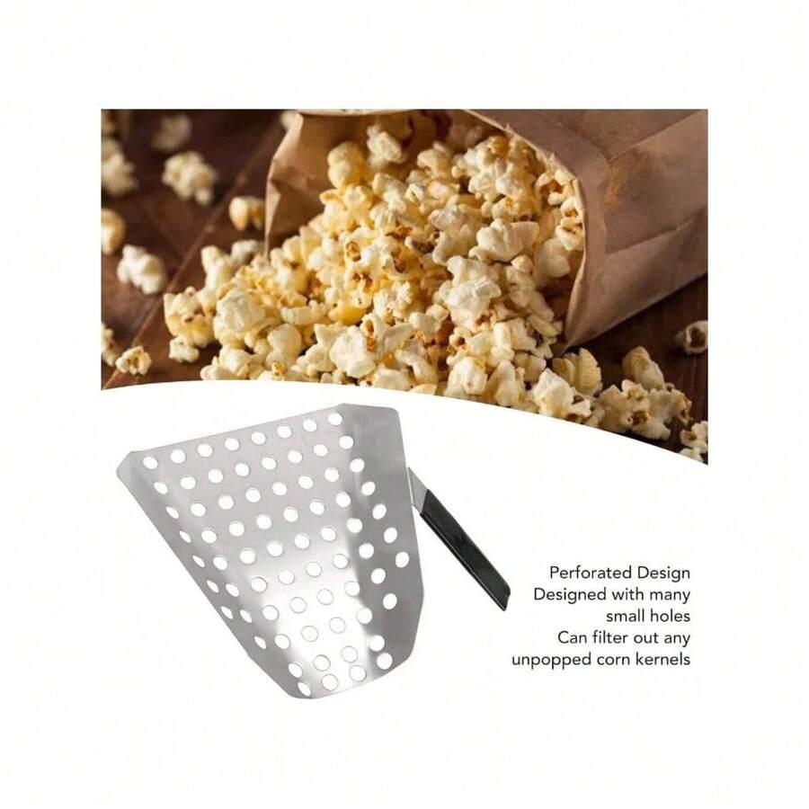 Popcorn Speed Scoop 304 Stainless Steel Filter Spoon With Holes