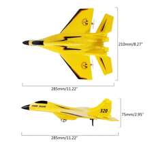 Mini Airplane RC Plane Model Aircraft For Beginner Easy Flying Toy 28.5 X 21 X 7.5cm - Yellow - View 3