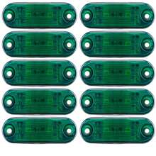 KIT LANTERNA LATERAL BAU CAMINHAO VIGIA TETO ONIBUS TRAILERS VAN LED BIVOLT - Verde - Visão 1