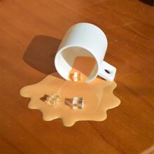 1個有趣的防摔奶茶杯形狀手機座惡作劇玩具,新奇滑稽禮物,預留座位工具,驚喜禮物 - 咖啡棕 - 查看 4