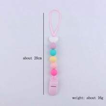 1pc New Design Plastic Spring Clasp Anti-Slip Beading Cord Creatively Colored Silicone Beads For Kids Jewelry Making - Lilac Purple - View 6