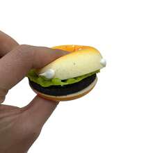 1入組模擬漢堡帶葉子壓力減輕玩具兼桌面飾品兼食品模型 - 小麥色 - 查看 3
