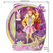 Defa Lucy 11.5吋時尚關節可動娃娃,配有高街風格服裝,是女孩子誇耀的收藏版玩具 - 黃色 - 查看 7