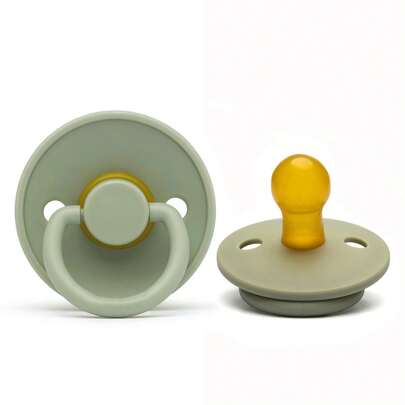 1pc Classic Round Natural Latex Soft-Tip Infant Teether Pacifier