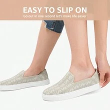 STQ Slip On Shoes For Women Breathable Fashion Sneakers Comfortable Knit Casual Shoes - BEIGLOGO - Xem 5
