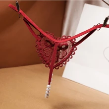 Sexy Herzstickerei Perle Massage Neuer Stil Heiße Frauen Dessous Tanga