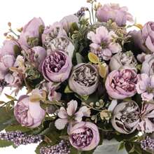 1/3 pièces Fleurs artificielles de pivoine, bouquets de fleurs d'hortensia en soie, chrysanthème bulbeux factice pour décorations d'automne, vases de mariage pour la maison, salle à manger, chambre à coucher, accessoires de fête d'anniversaire, de festival, de Saint-Valentin, cadeau, décorations de jardin extérieur