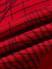 jeansian 1pc Men's Red Short-Sleeved Moisture-Wicking Athletic Polo Shirt For Tennis, Golf, And Bowling, Slim Fit Spring Tops - Red - View 5