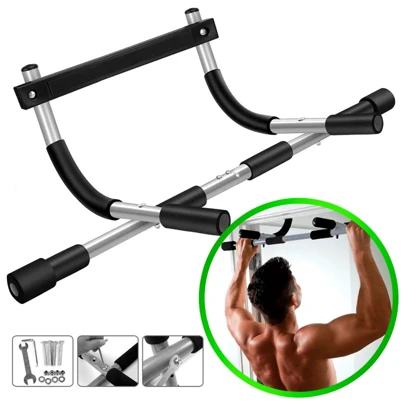 Barra De Flexão Para Porta Fixa Treino Exercício Funcional Desmontável