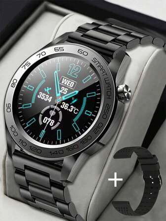 Reloj inteligente monitoreo de frecuencia cardíaca redondo & Correa de reloj