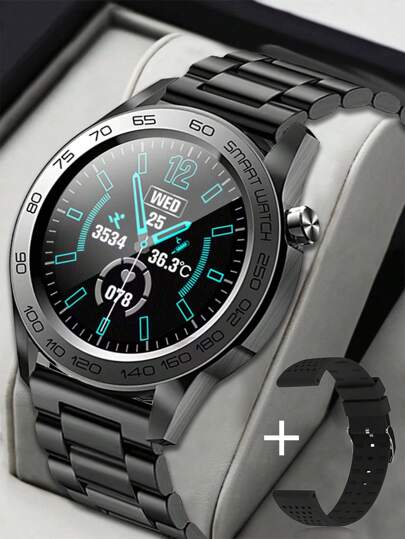 Reloj inteligente monitoreo de frecuencia cardíaca redondo & Correa de reloj