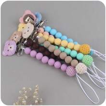 1 件全新設計卡通熊夾帶防滑設計 - 創意 Diy 矽膠串珠首飾配件適合兒童藝術和工藝品 - 紫丁香色 - 查看 3