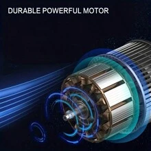 CascadeVac Aspiradora inalámbrica de succión potente de 2000mAh para uso en el hogar y el automóvil