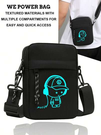 Men's Small Cross-Body Bag, Shoulder Mini Small Shoulder Bag, Cross-Body Small Backpack, Lightweight Boy's Cross-Body Bag, Multifunctional, Waterproof, For School Outdoor, For Man Bag Cross Body Bag Side Bag Supplies Fall Messenger Bag For Man Cylinder Bag Old Money Christmas Gifts For Men Scream Men Bag For Men Winter Funny Gifts Travel Holiday Thanksgiving Men's Bag Chest Bag For Men Side Bags For Men Satchel Bag Leather Bag Hobo Bag Tote Bag Travel Essentials Holiday Essentials Camping Sling Bag For Men Summer Back To School Vacation Bag Pack Spring School Supplies
