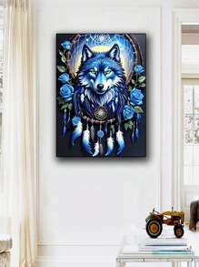 1 bộ DIY Tranh kim cương Dreamcatcher Xanh chó sói Không có Khung , Mẫu đồ họa DIY tranh không khung Diamond Đối với Nhà Trang trí Món quà tốt nhất Giường đôi Tròn Kim cương Khảm Thêu Việc May Vá - Nhiều màu - Xem 5