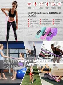 MKAS 1 件装 绿色长款织物全身阻力带 健身带 男女通用阻力带 布环阻力带 强力拉伸健身带 引体向上辅助阻力带 健身房配件