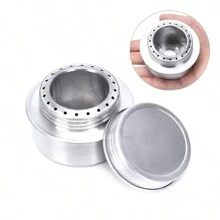 1pc,Lightweight Aluminum Alcohol Stove - Perfect For Camping, Fishing, And Outdoor Cooking! - Silver - View 4
