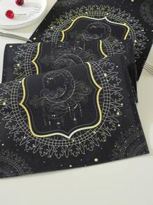 1pc Festival Theme Decorative Table Runner For Celebration, Party, Family Gathering, Digital Print Creative Design - Multicolor - View 6