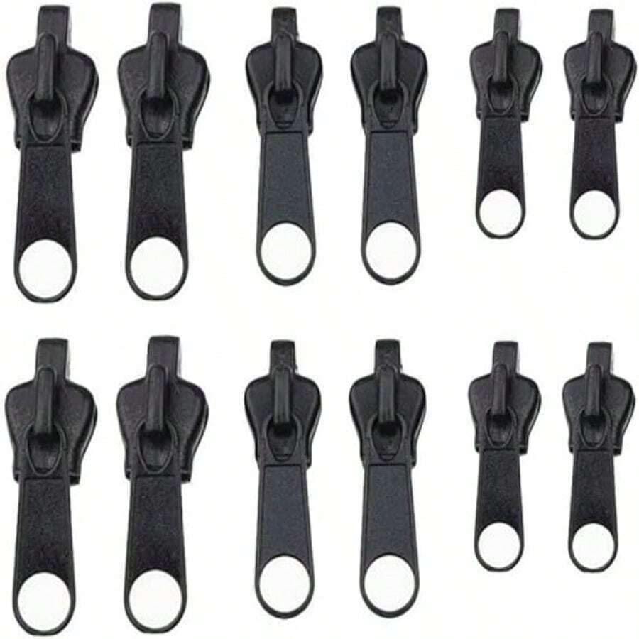 12pcs Universal Zipper Pull Replacements In 3 Sizes, Diy Sewing Fixer