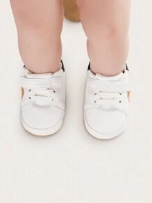 Infant Athletic Shoes, Soft Sole Toddler First Walkers, 0-1 Years Old Anti-Slip Casual Fashion Sneakers, Unisex - Black - View 3