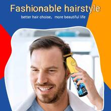 USB Rechargeable Hair Clippers And Trimmer Set For Men - Graffiti Blue - View 6