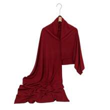 1pc Solid Color Casual Hijab Scarf For Daily Life - Multicolor - View 6